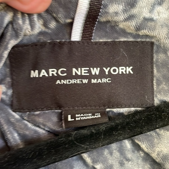 Marc New York Metal Grey Parka Coat Shirley Hooded Faux Fur Trim - Picture 5 of 15